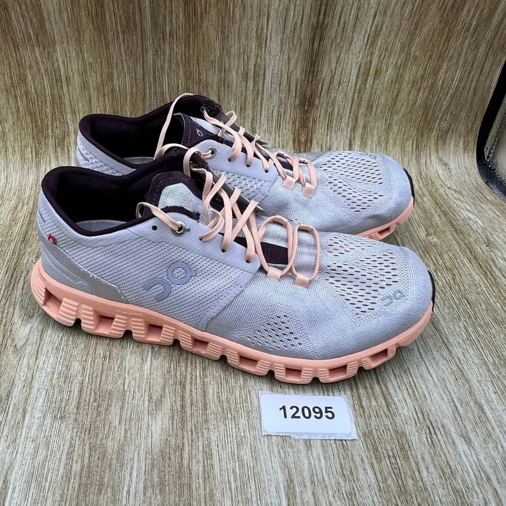 On Cloud X Running Shoes Women's Size 9 Silver/Almond Sneakers 20.99904